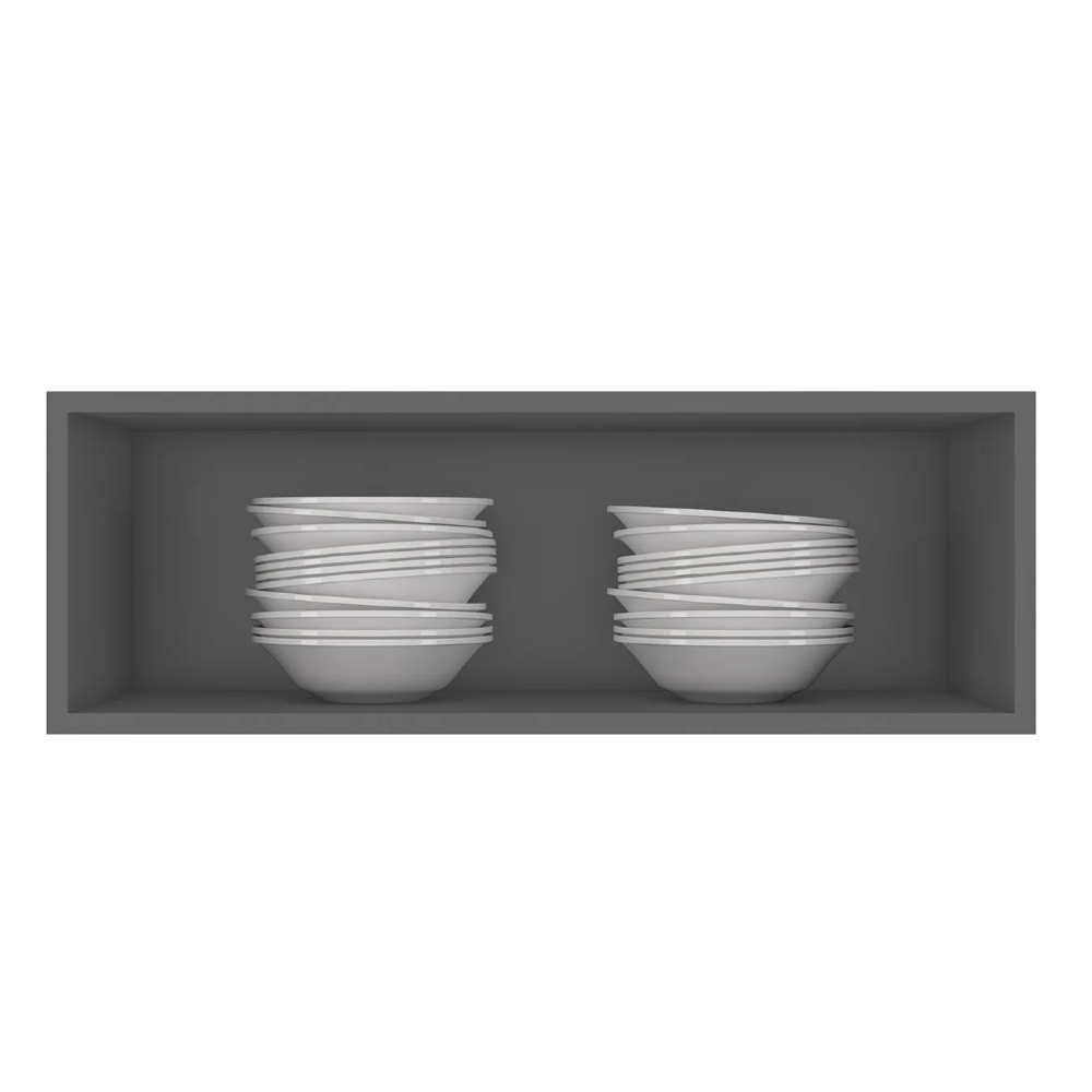 Armário de Cozinha Aéreo 70cm Pérola Z34 Grafite/Freijó     - Mpozenato