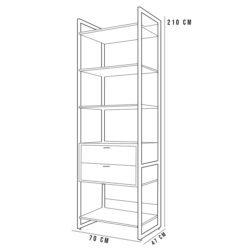 Guarda Roupa Closet 2 Gavetas Indy F02 Nature Texturizado - Mpozenato