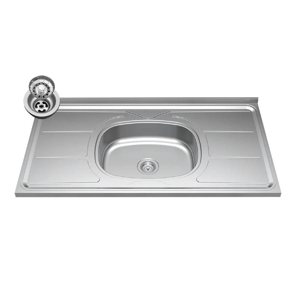 Armário de Cozinha CP02 Com Pia 100cm Pérola Z34 Branco - Mpozenato
