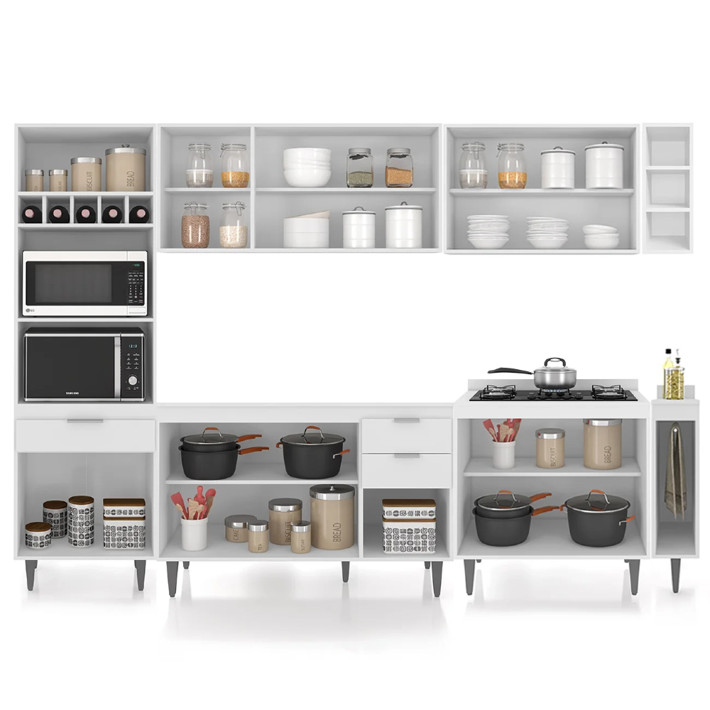 Armário de Cozinha CP07 Para Pia 120cm Pérola Z34 Branco - Mpozenato