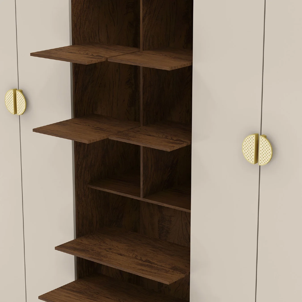 Guarda Roupa Casal 203cm Com 6 Portas Noronha Imbuia/Fendi - Vila Rica