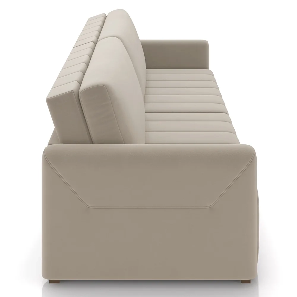 Sofá Cama Casal Retrátil 2 Lugares 192cm Atlas Z32 Suede Bege - Mpozenato