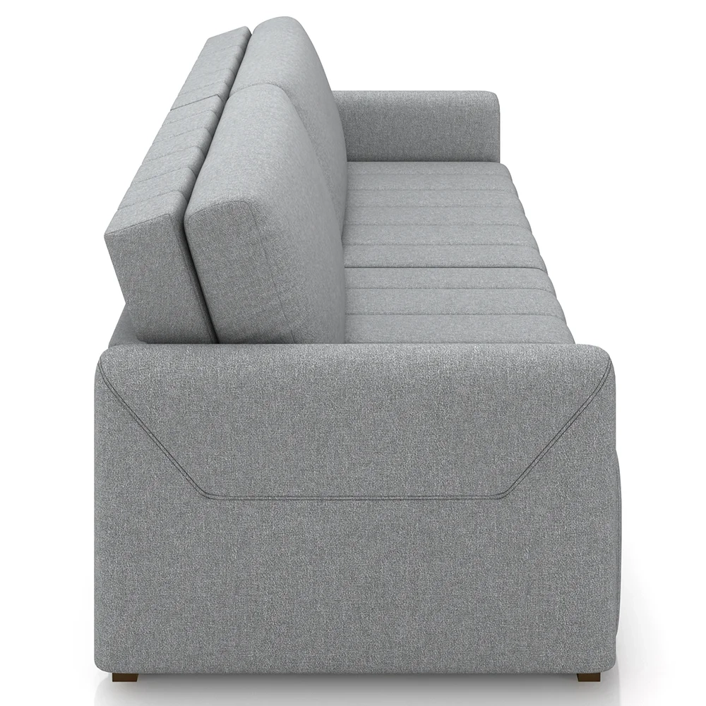 Sofá Cama Casal Retrátil 2 Lugares 192cm Atlas Z32 Linho Cinza - Mpozenato