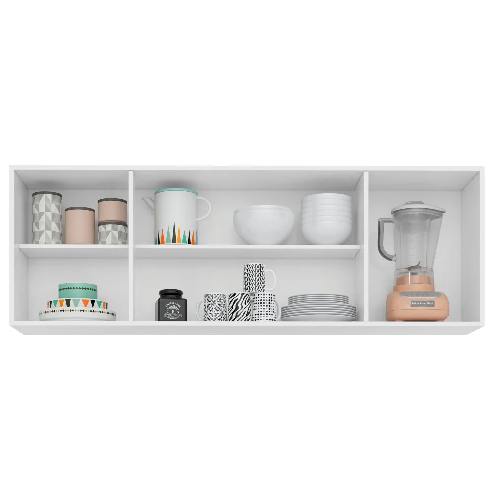 Armário Aéreo Panamá 04 Portas 160cm Branco - Lumil Móveis