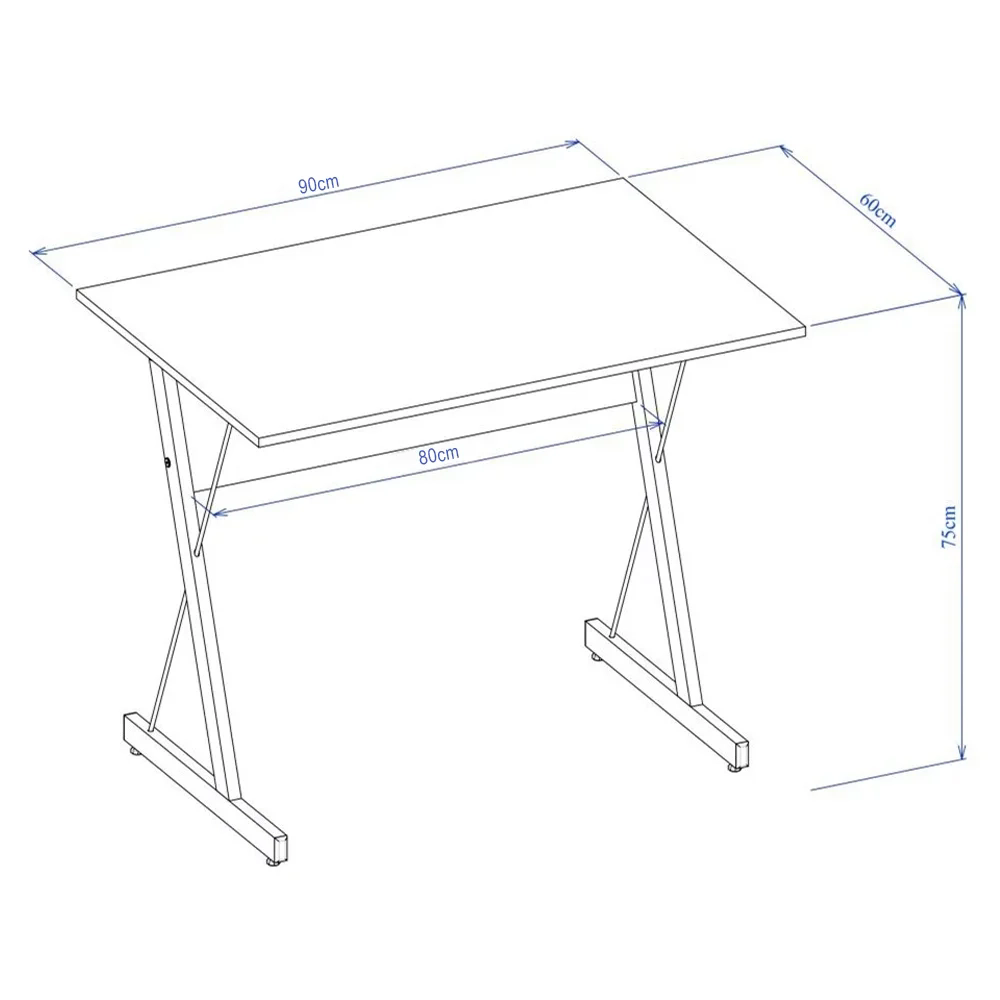 Mesa Para Computador Escrivaninha Zetta 90cm Preto - Fit Mobel