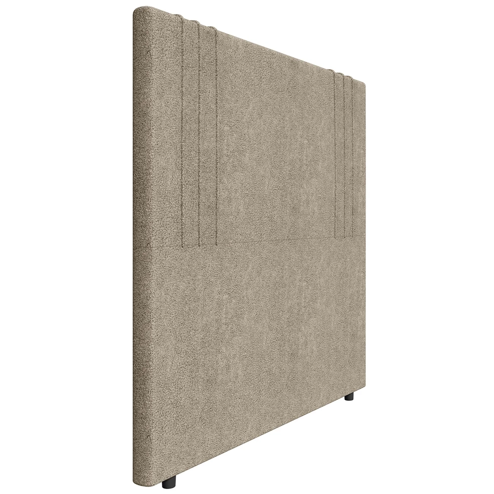 Cabeceira Cama Box King 193cm Estofada Rama Boucle Capuccino Z04 - Mpozenato
