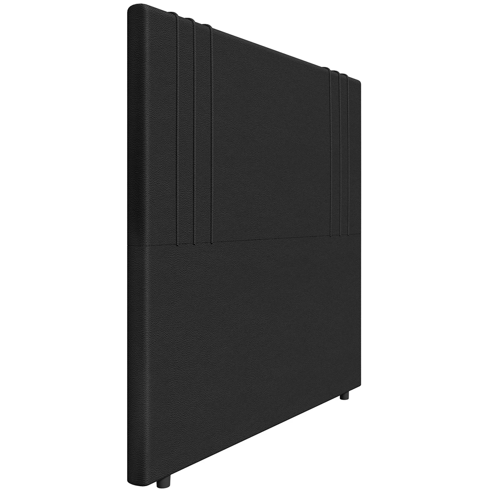 Cabeceira Cama Box King 193cm Estofada Rama Sintético Preto Z04 - Mpozenato 