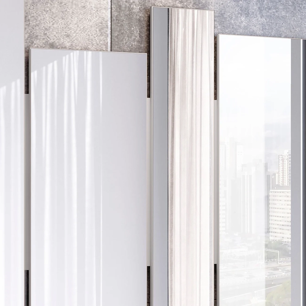 Espelho Decorativo Para Sala de Jantar 136m Vinci Off White N02 - Mpozenato