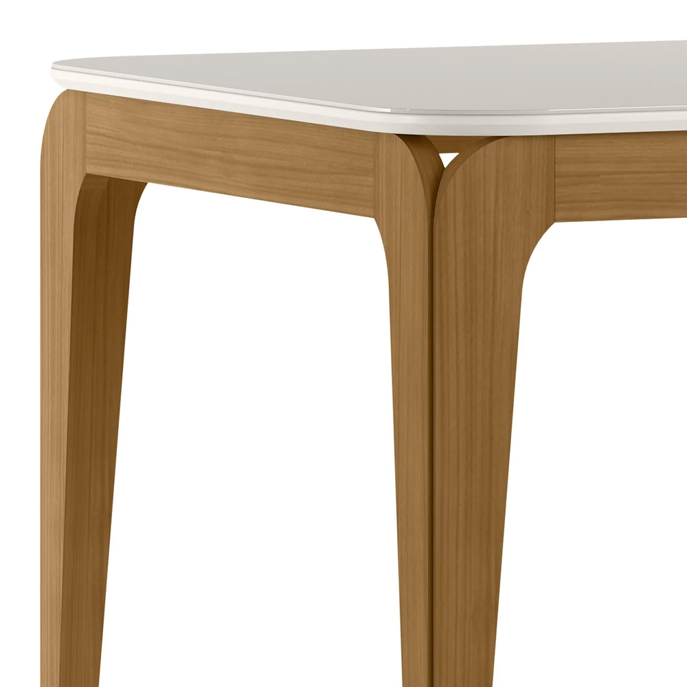 Mesa de Jantar Retangular 120cm 4 Lugares Yuma Ypê/Off N02  - Mpozenato