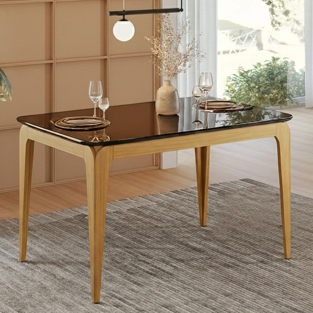 Mesa de Jantar Retangular 120cm 4 Lugares Yuma Ypê/Preto N02 - Mpozenato