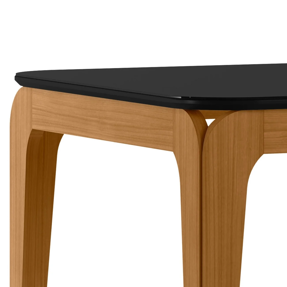 Mesa de Jantar Retangular 160cm 6 Lugares Yuma Ypê/Preto N02 - Mpozenato