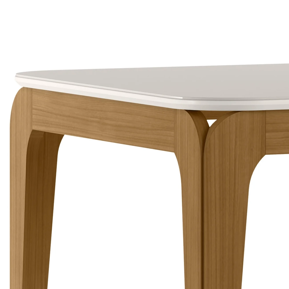 Mesa de Jantar Retangular 180cm 8 Lugares Yuma Ypê/Off N02  - Mpozenato