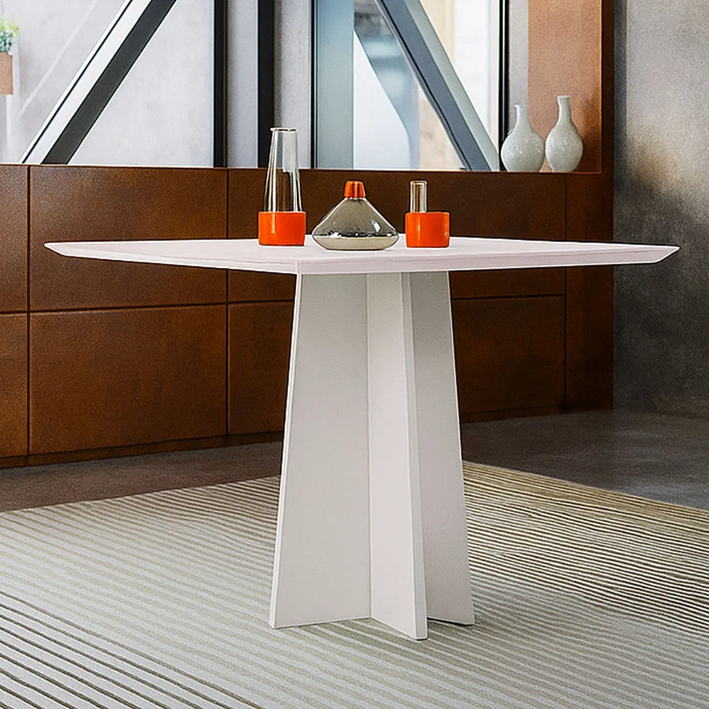 Mesa de Jantar Retangular 120cm 4 Lugares Zuma Off N02      - Mpozenato