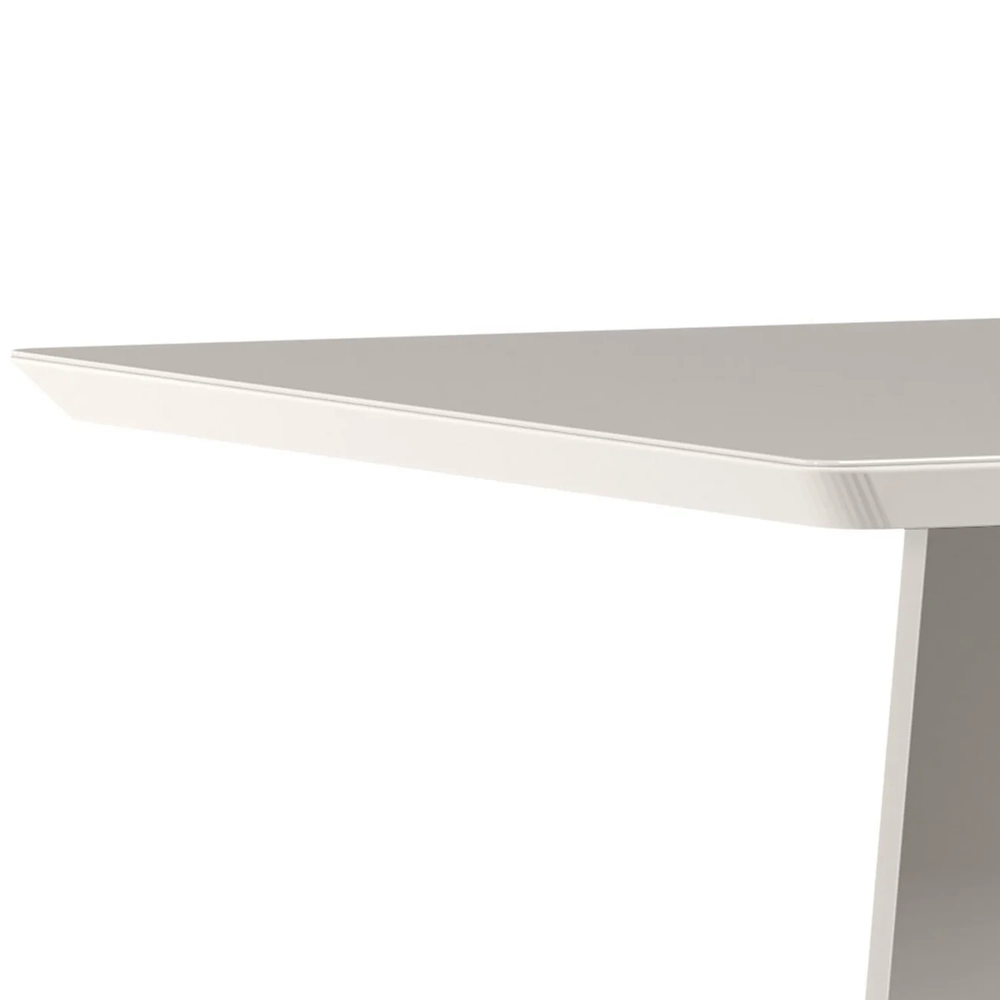 Mesa de Jantar Retangular 135cm 4 Lugares Zuma Off White N02 - Mpozenato