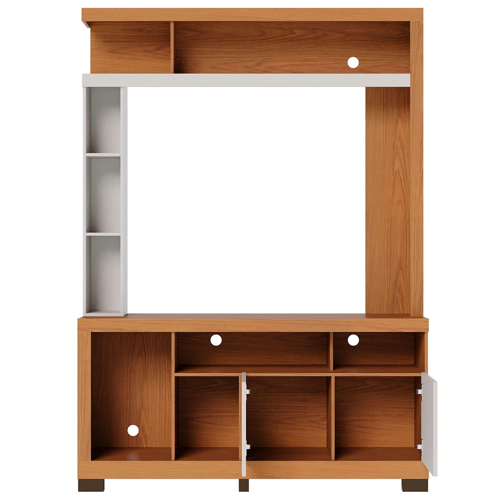 Estante Painel TV 50 Pol 136cm Zani Freijó/Off White C05    - Mpozenato