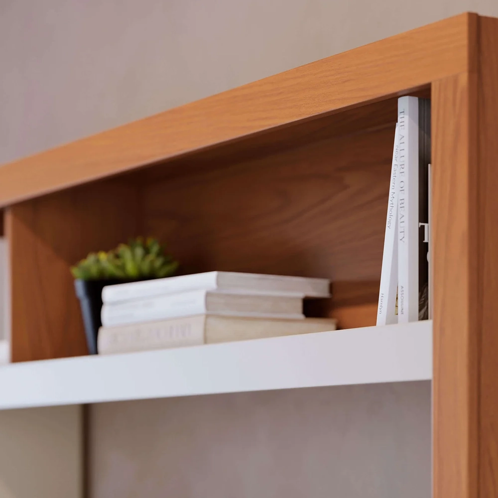 Estante Painel TV 50 Pol 136cm Zani Freijó/Off White C05    - Mpozenato