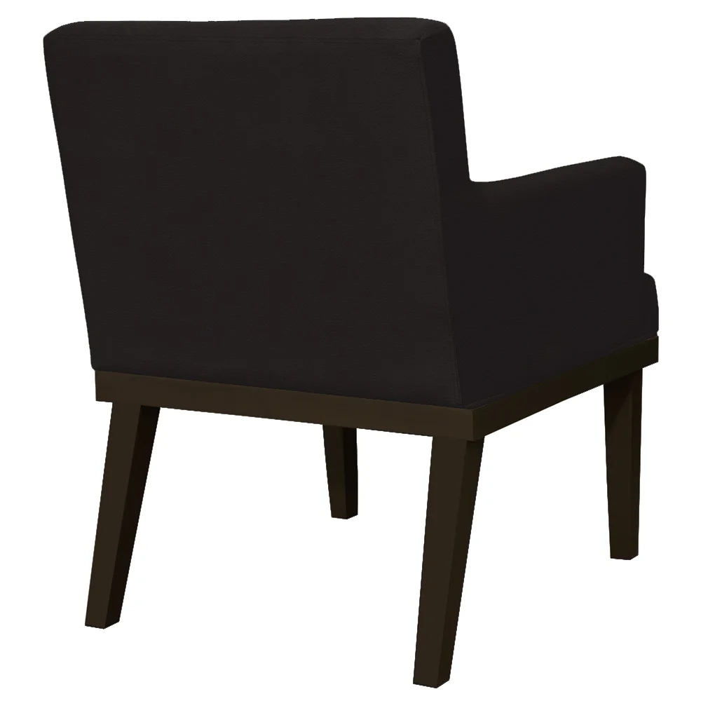 Poltrona Decorativa Sala de Estar e Recepção Vitória W01 Corano Preto - Mpozenato