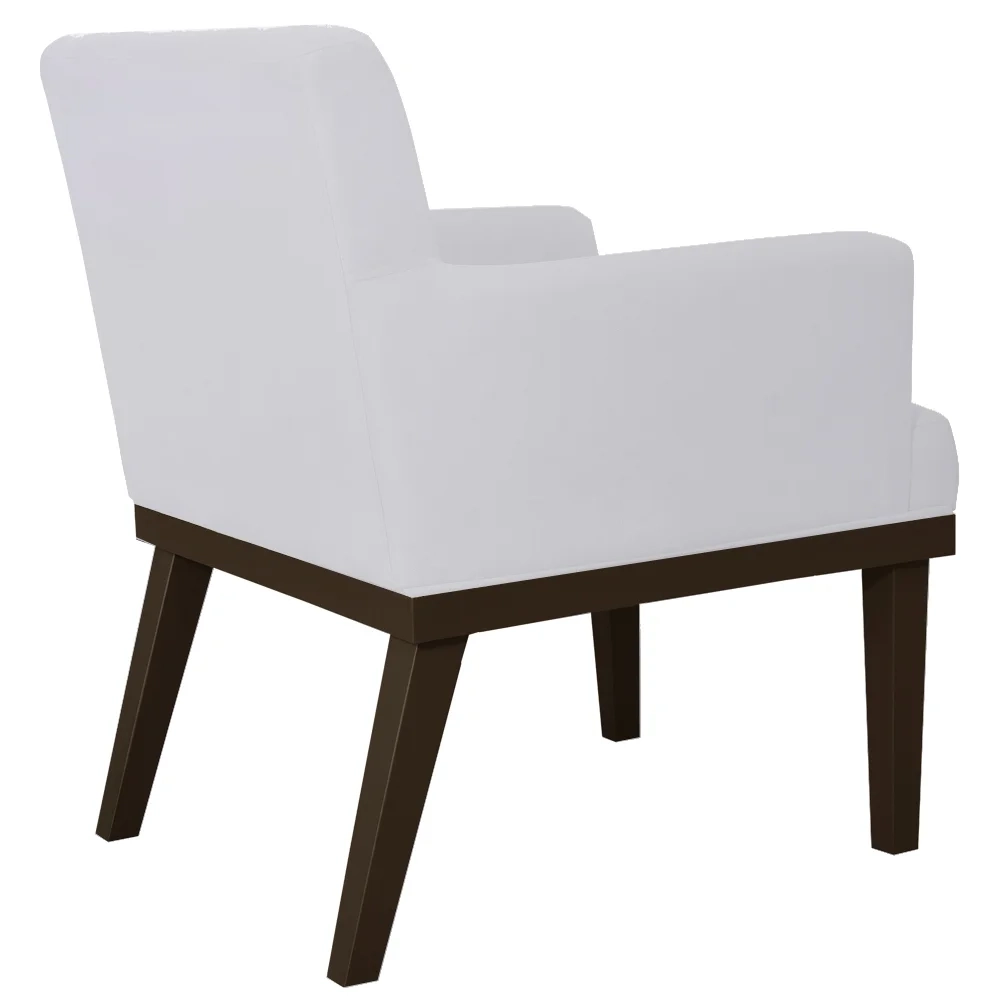 Poltrona Decorativa Sala de Estar e Recepção Vitória W01 Corano Branco - Mpozenato