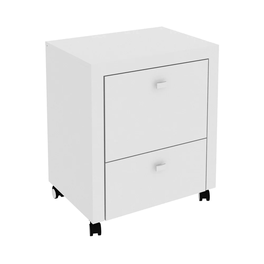 Armário para Home Office ME4112 com Rodízios Branco - Tecno Mobili