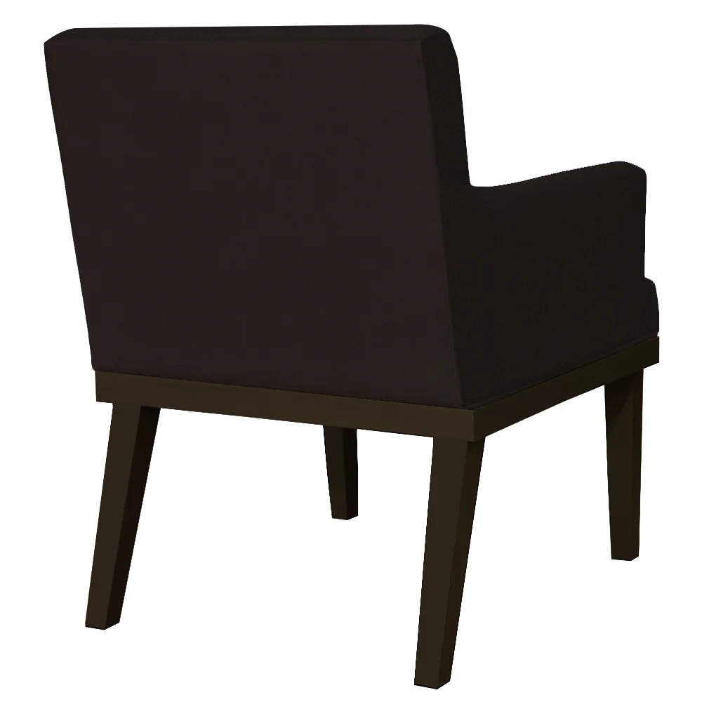Poltrona Decorativa Sala de Estar e Recepção Vitória W01 Corano Marrom Escuro - Mpozenato