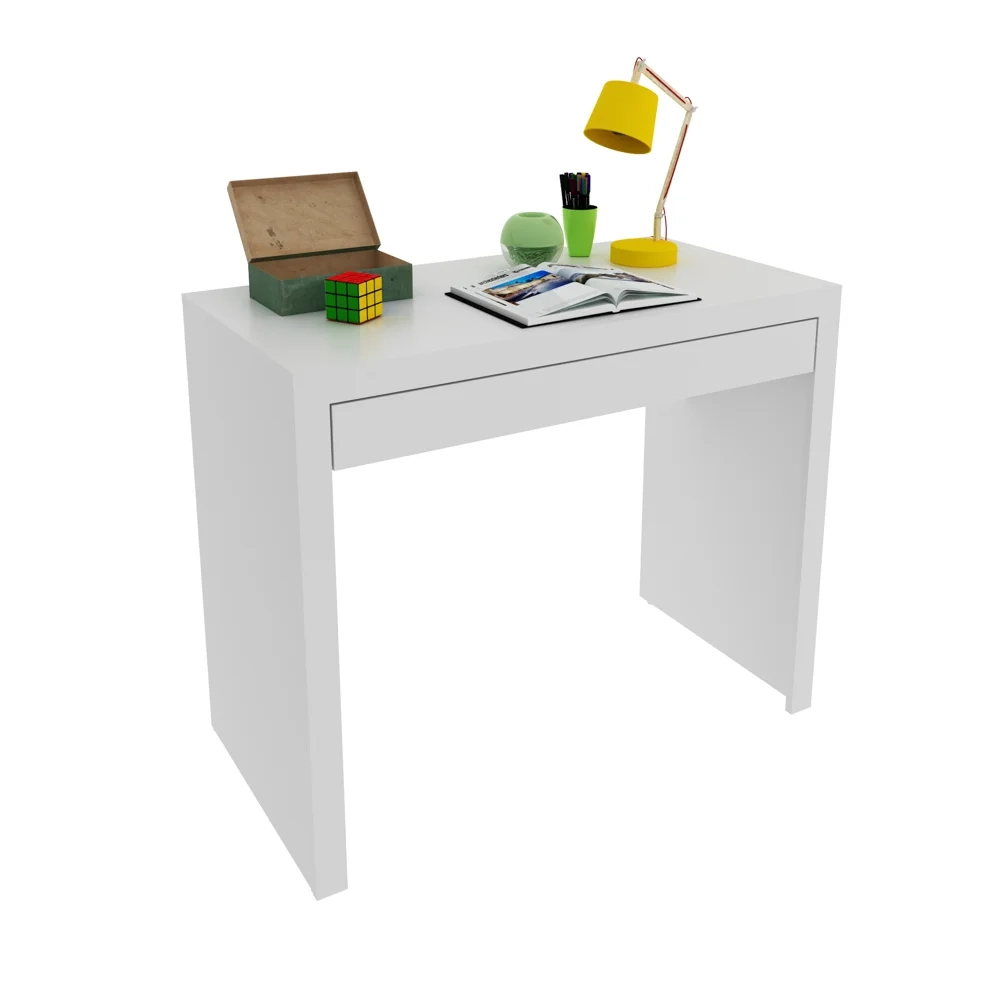 Mesa para Home Office com Gaveta ME4107 Branco - Tecno Mobili