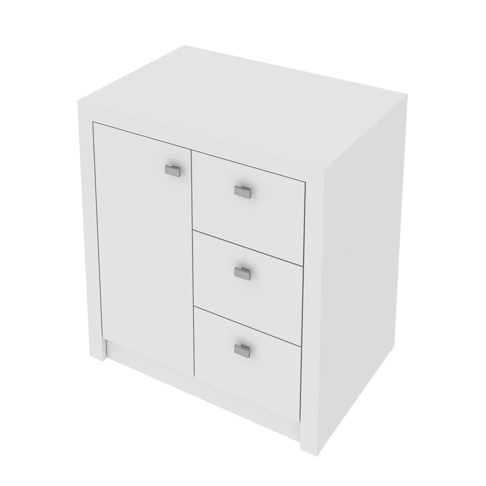 Armário 03 Gavetas e 01 Porta para Home Office ME4111 Branco - Tecno Mobili