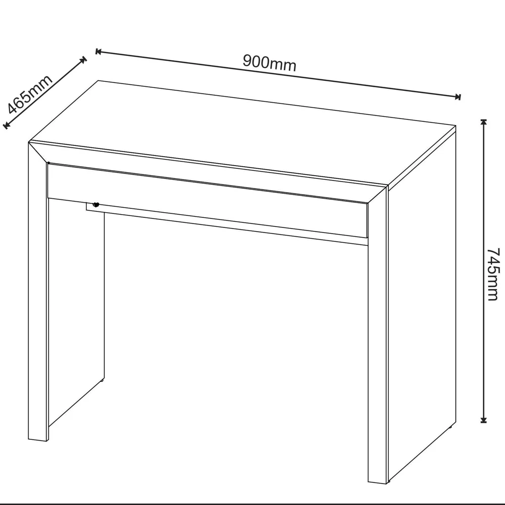 Mesa para Home Office com Gaveta ME4107 Amendoa - Tecno Mobili