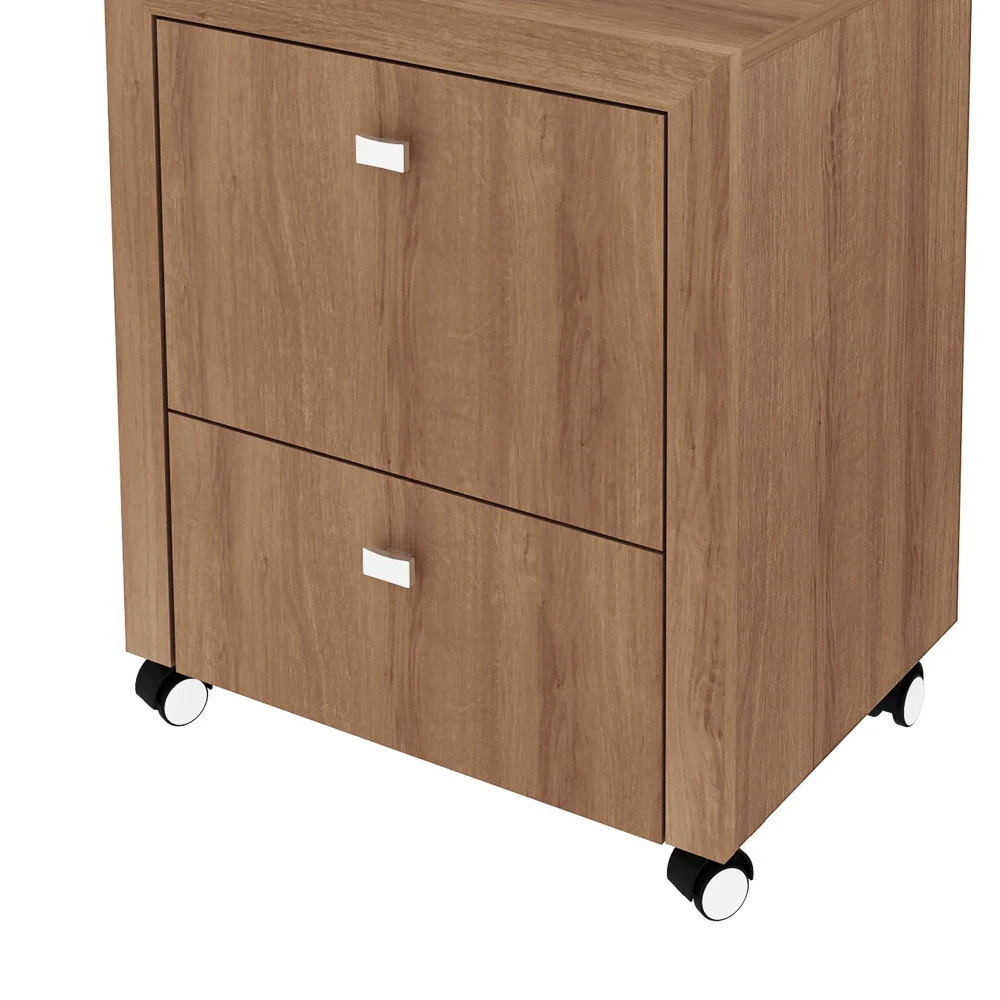 Armário para Home Office ME4112 com Rodízios Amendoa - Tecno Mobili