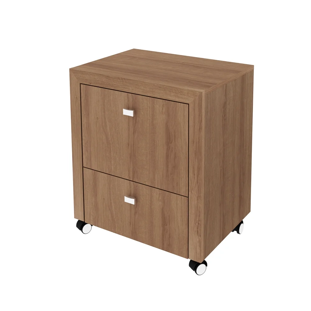 Armário para Home Office ME4112 com Rodízios Amendoa - Tecno Mobili