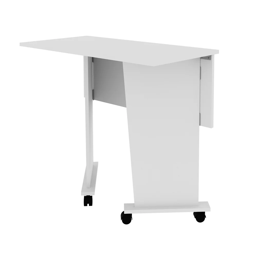 Mesa para Notebook com rodízios ME4117 Branco - Tecno Mobili