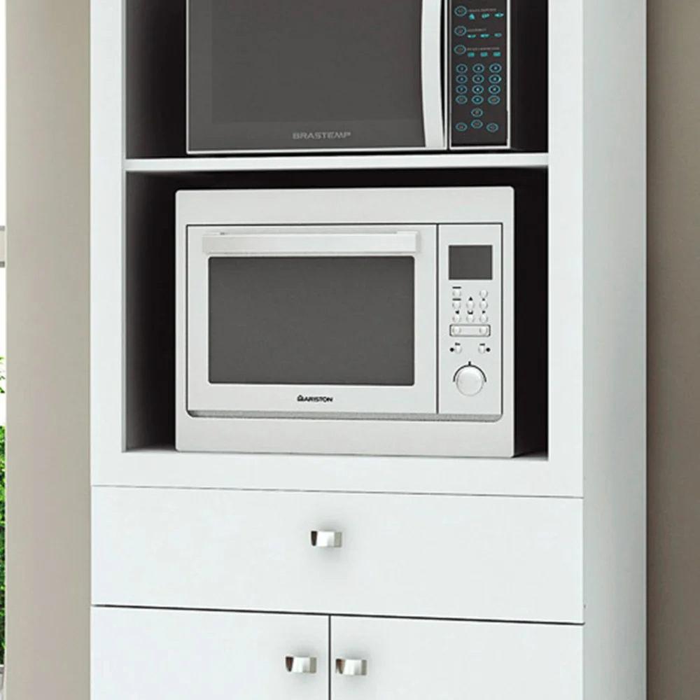 Armário Cozinha 68cm Torre Quente BL3305 Branco - Tecno Mobili