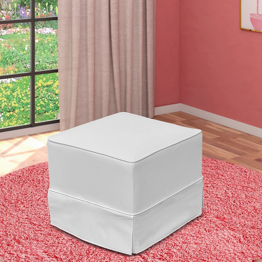 Poltrona de Amamentação Balanço e Puff Alicia Sintético Branco - Phoenix Baby