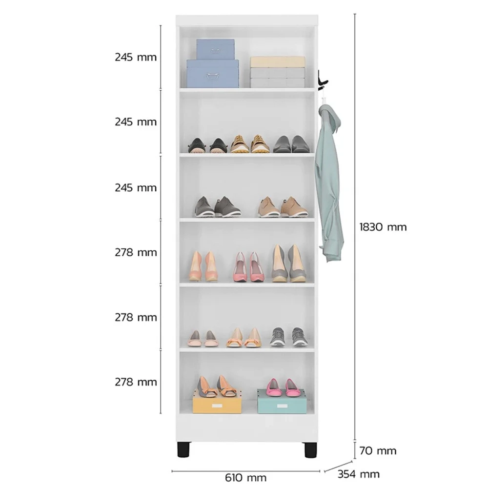 Armário Multiuso 02 Portas Linus Branco - Qmovi