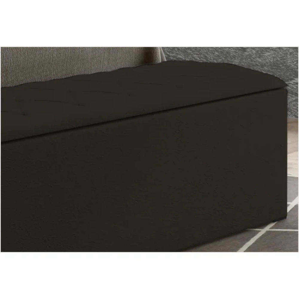 Calçadeira Baú Casal Queen 160cm Paris Veludo Chocolate - JS Móveis