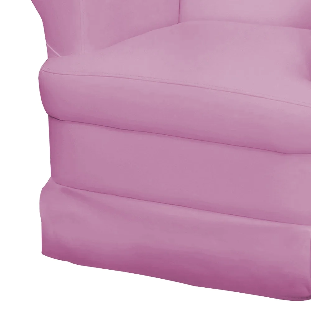 Poltrona de Amamentação Sabrina Sintético Rosa Bebê - Phoenix Baby
