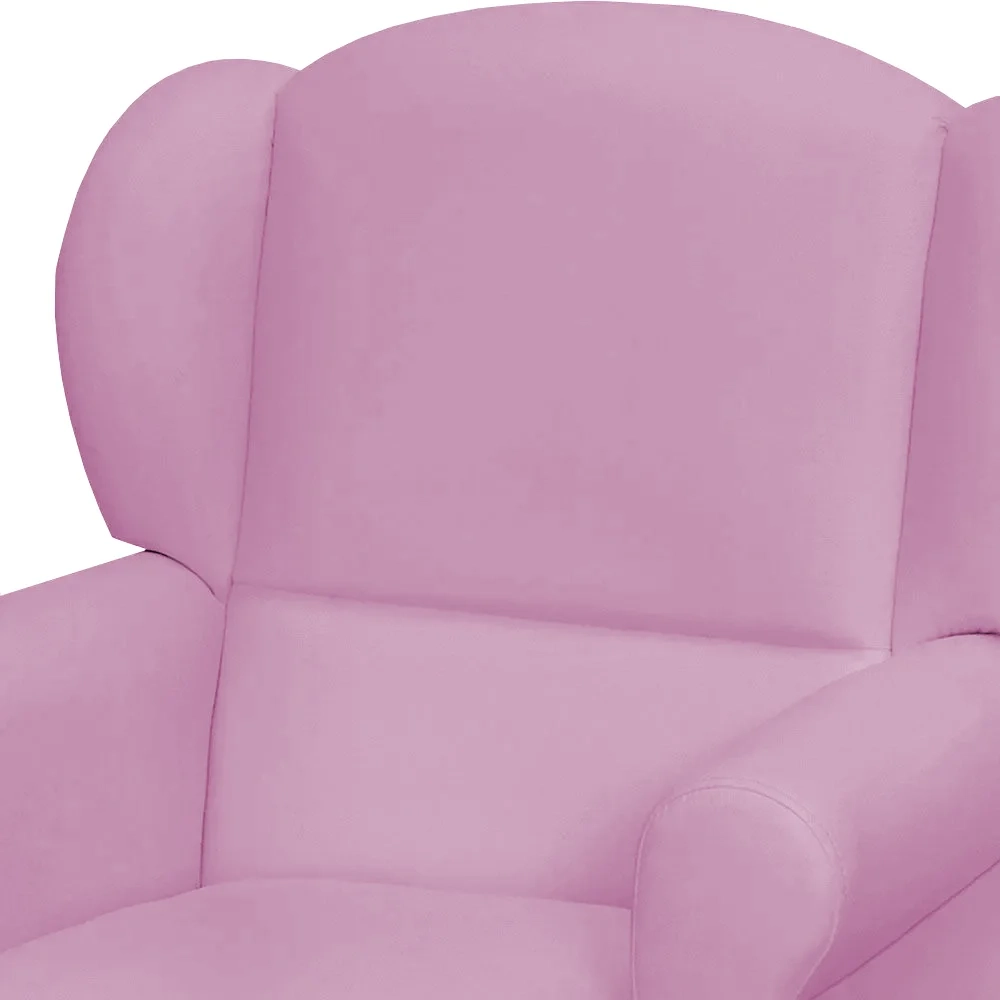Poltrona de Amamentação Sabrina Sintético Rosa Bebê - Phoenix Baby