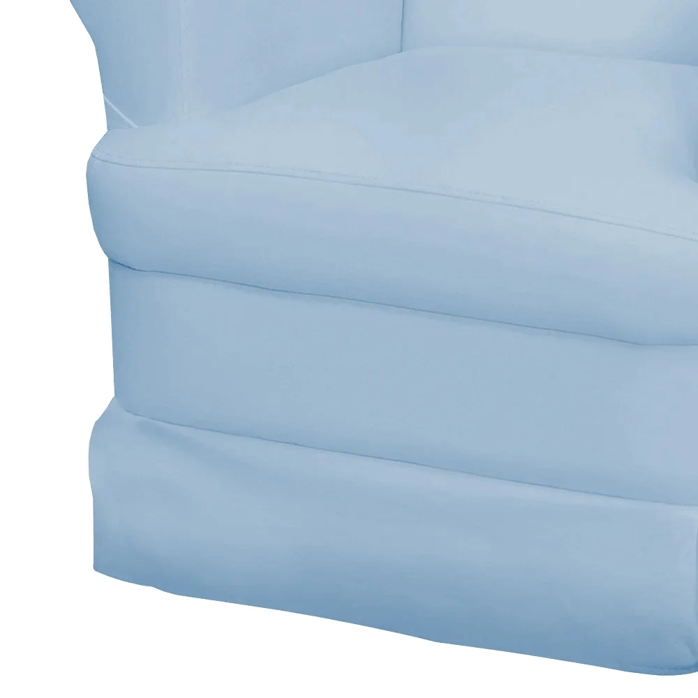 Poltrona de Amamentação Sabrina Sintético Azul Bebê - Phoenix Baby