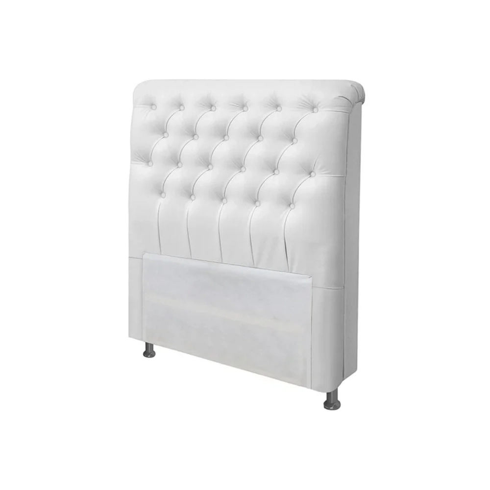 Cabeceira para Cama Box Solteiro 90 cm Paris Corano Branco - JS Móveis