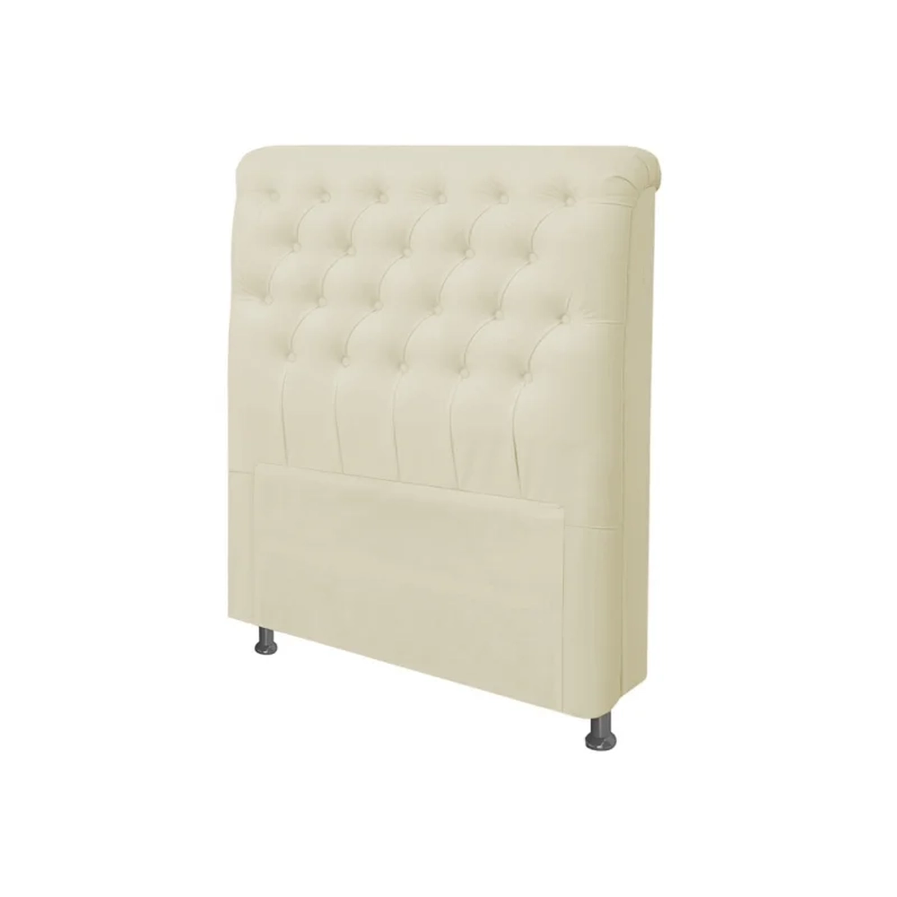 Cabeceira para Cama Box Solteiro 90 cm Paris Corano Bege - JS Móveis