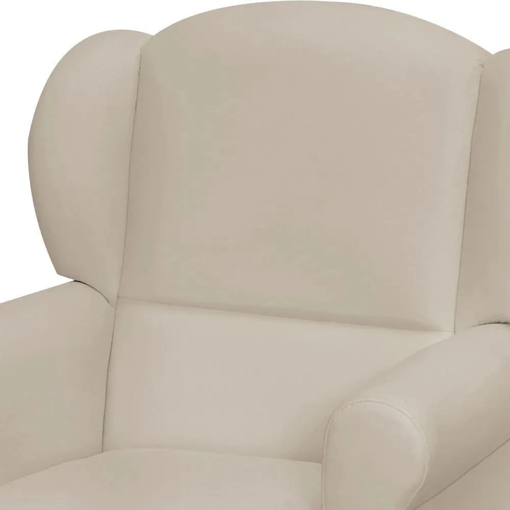 Poltrona de Amamentação Sabrina Sintético Bege - Phoenix Baby