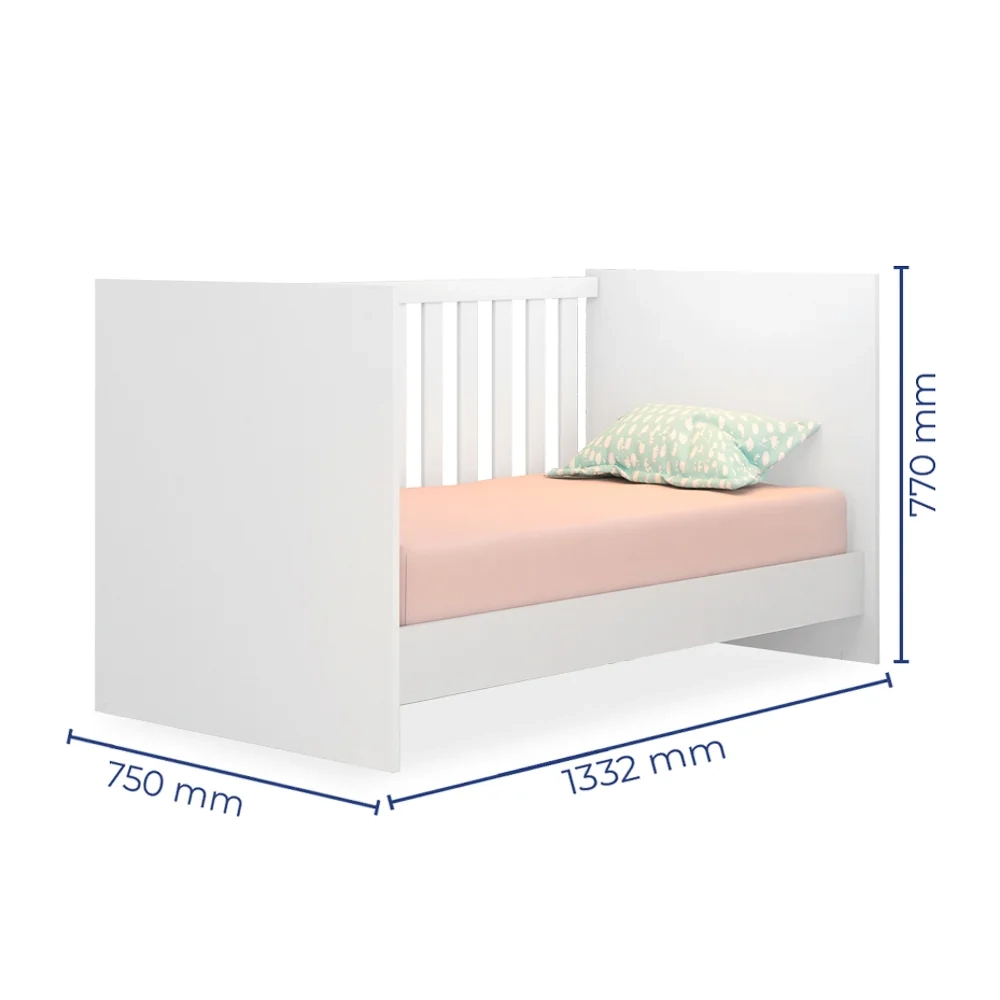 Berço Americano Mini Cama Doce Sonho Branco - Qmovi