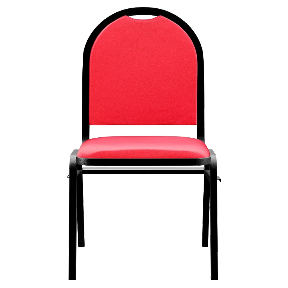 Cadeira Hoteleira Auditório Empilhável Sintético Z33 Vermelho - Mpozenato