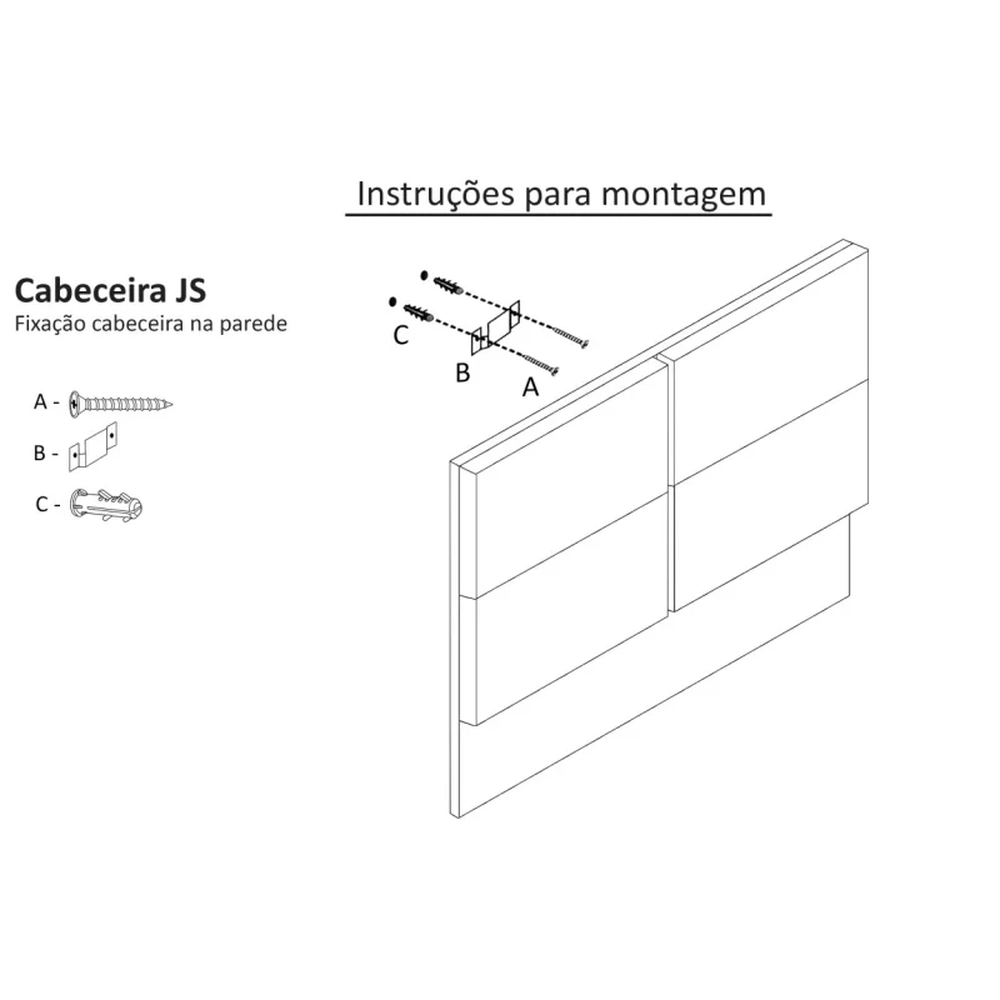 Cabeceira Casal Cama Box 140cm London Veludo Cinza - JS Móveis