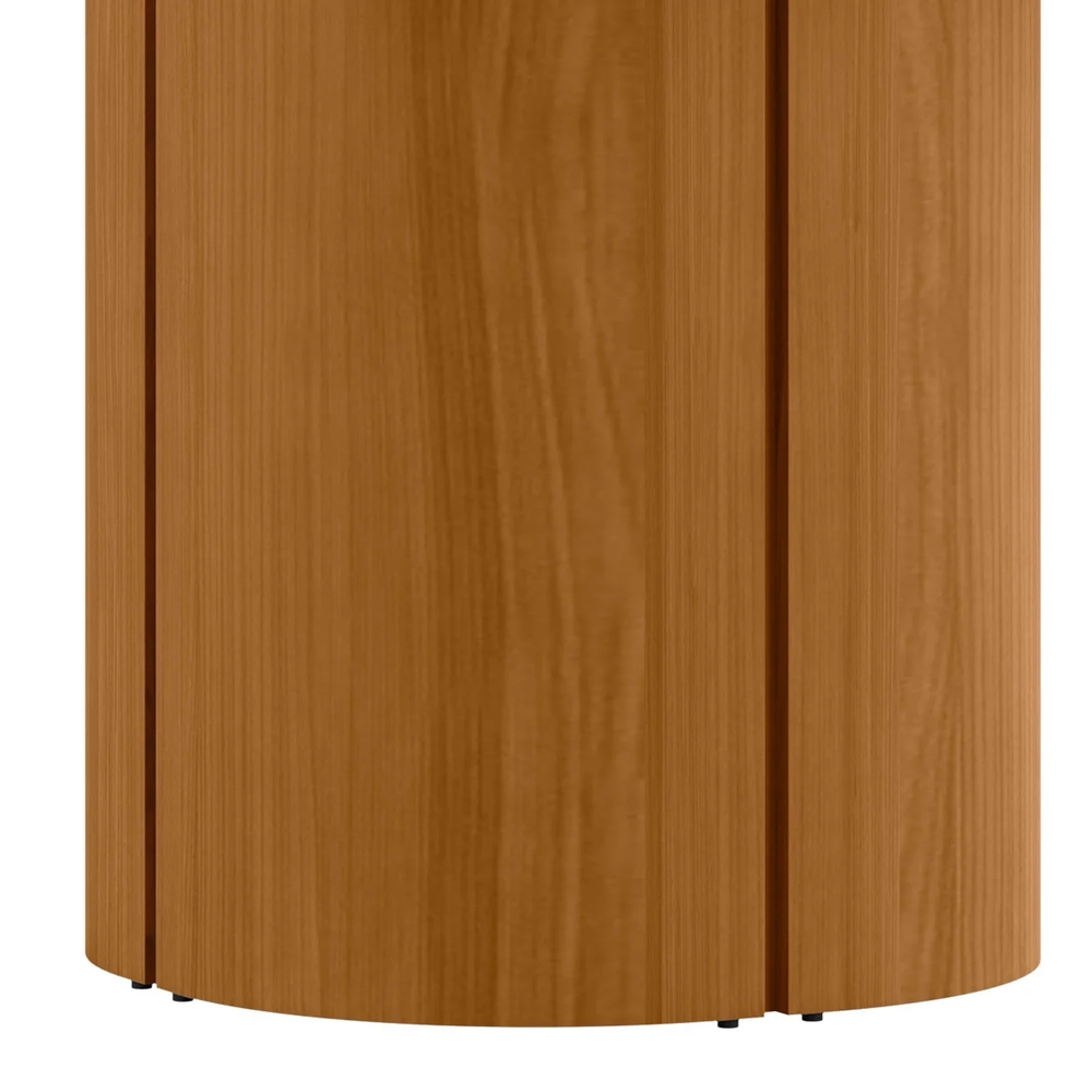 Mesa de Jantar Redonda 135cm 6 Lugares Flex Zuni Ypê/Off N02 - Mpozenato - Mpozenato