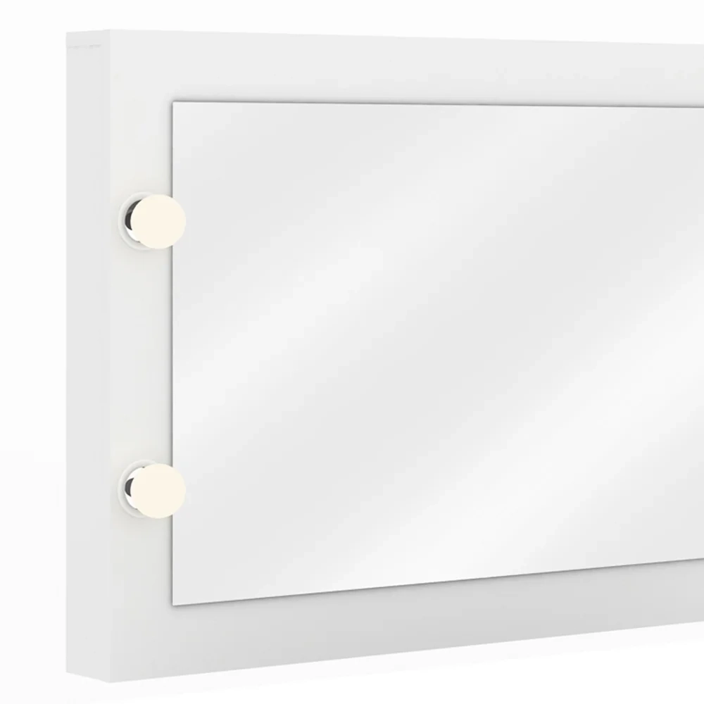 Painel Espelho Para Camarim PE2006 Branco     - Tecno Mobili