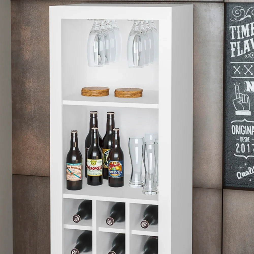 Adega Para 9 Garrafas com Prateleira AD5000 Branco - Tecno Mobili