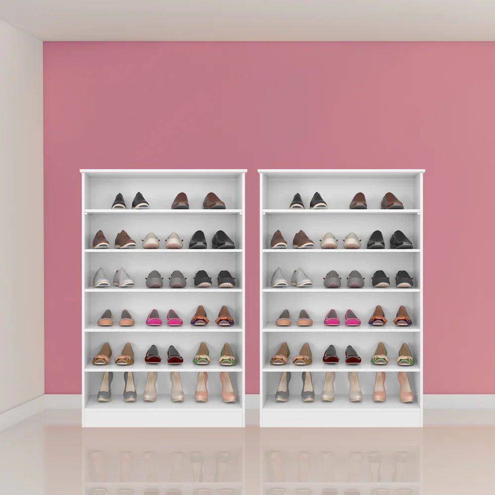 Kit 2 Armários Multiuso Sapateira Bella Branco - Phoenix