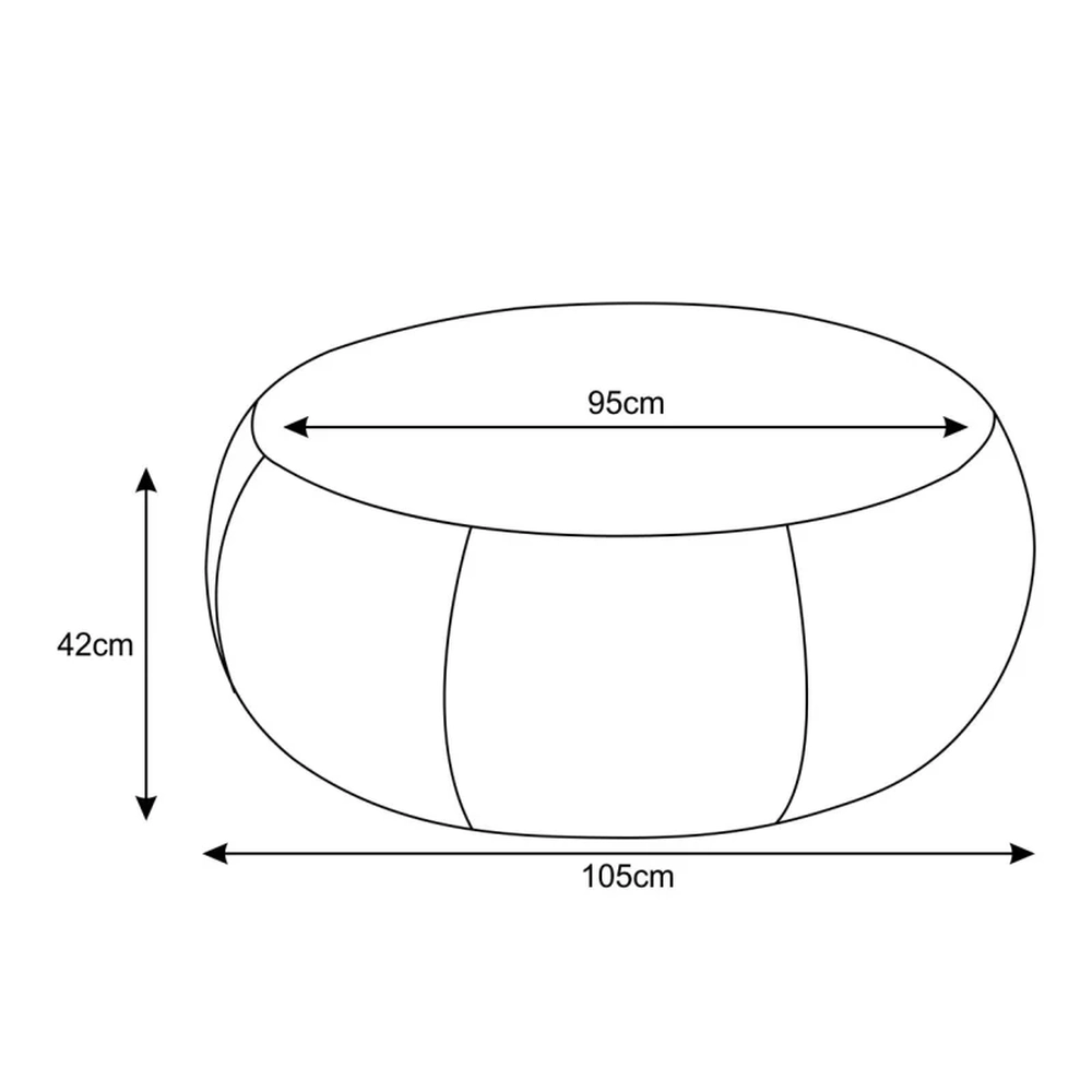 Puff Decorativo Golf 105cm Tressê C34 Sintético Marrom - Domi