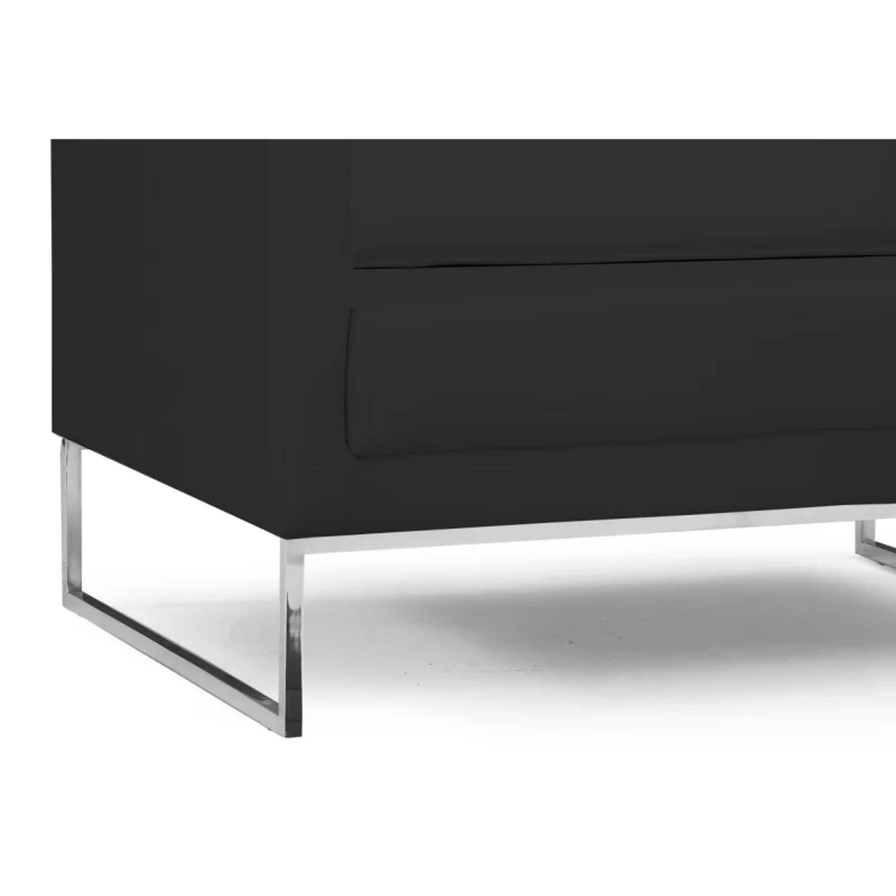 Poltrona Decorativa Maia 106cm C05 Corano Preto - Domi