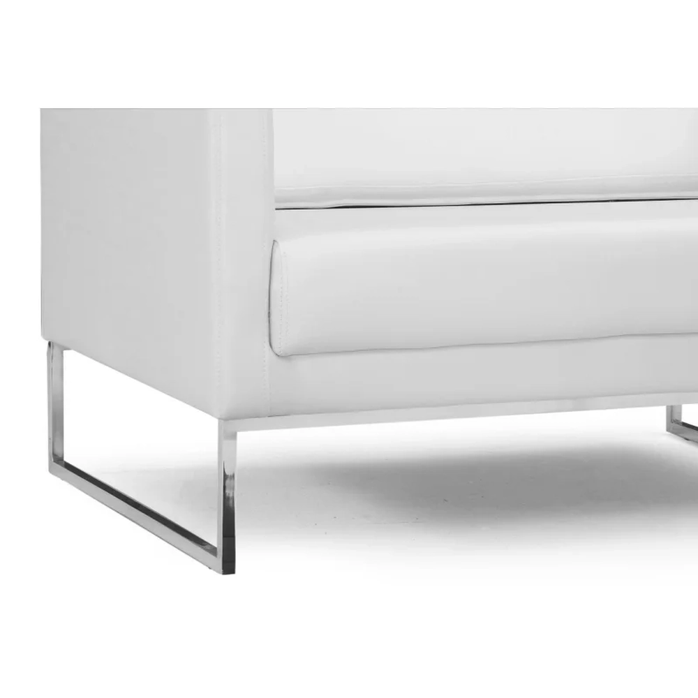 Poltrona Decorativa Maia 106cm C12 Corano Branco - Domi